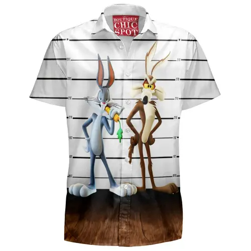 Bugs Bunny Wile E. Coyote Hawaiian Shirt Boutique Chic Spot.webp