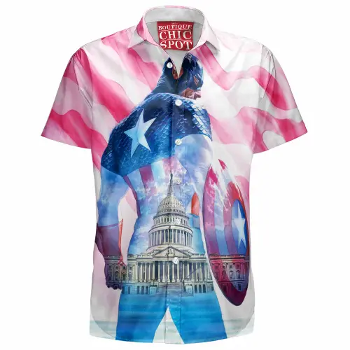 Captain America Hawaiian Shirt Boutique Chic Spot.webp