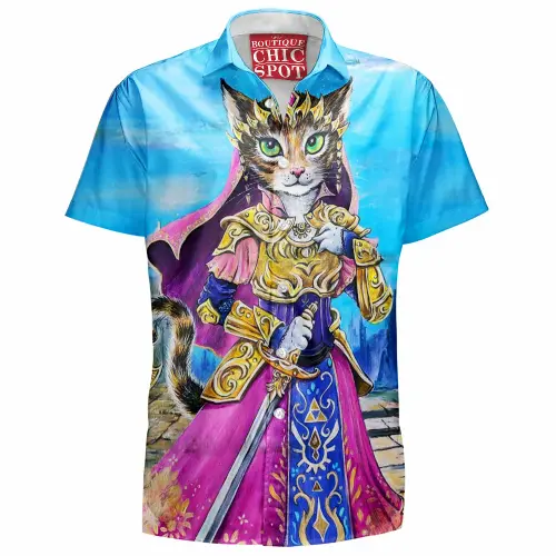 Cat x Zelda Princess Hawaiian Shirt Boutique Chic Spot.webp