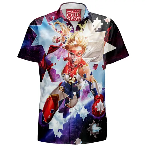 Captain Marvel Hawaiian Shirt Boutique Chic Spot.webp