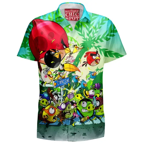 Angry Birds Hawaiian Shirt Boutique Chic Spot.webp