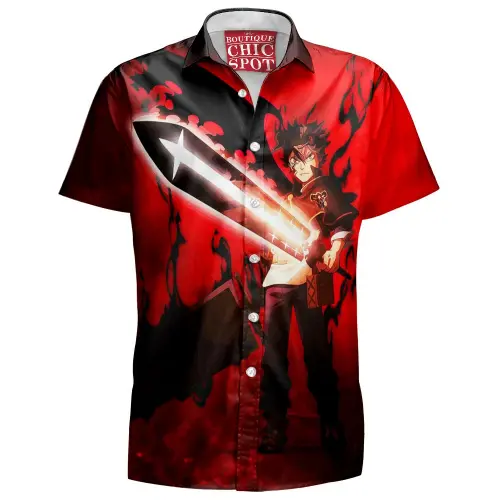 Asta Black Clover Hawaiian Shirt Boutique Chic Spot.webp