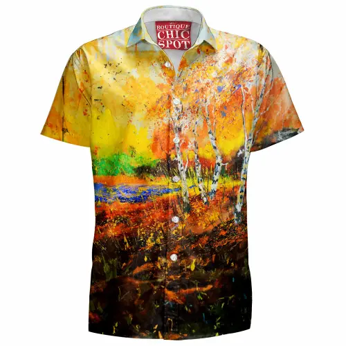 Autumn light in the Wood Hawaiian Shirt Boutique Chic Spot.webp