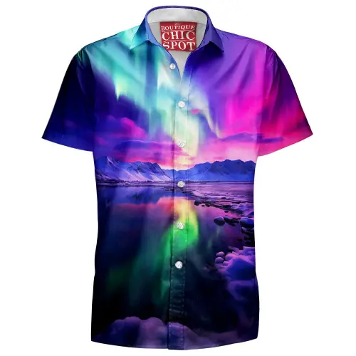 Aurora Borealis Lscape Hawaiian Shirt Boutique Chic Spot.webp