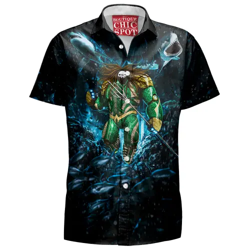 Baymax x Aquaman Hawaiian Shirt Boutique Chic Spot.webp