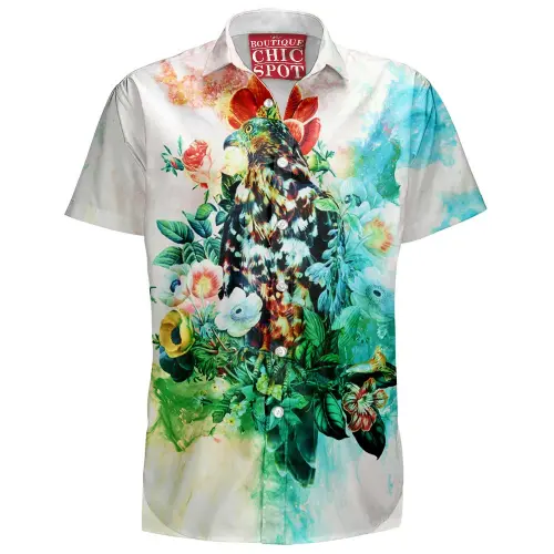 Bird In Flowers Hawaiian Shirt Boutique Chic Spot.webp