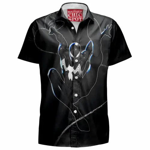 Black Spider man Hawaiian Shirt Boutique Chic Spot.webp
