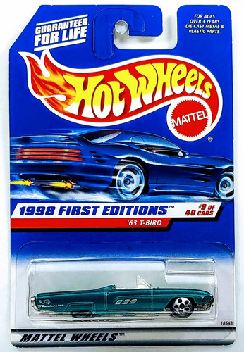 Машинка Hot Wheels '63 T Bird (Ford) 1998 First Editions (#644) ZAMAC 18543.jpg