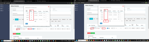 NR R1 R19. Sales Invoice Entry 'Stock balance' value is mismatched in Batch details edit and Batch I.png