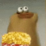 eating popcorn monster meme h63nebub3qlai6aj.gif