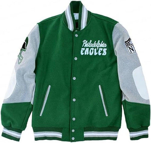 Leather Verse Princess Diana Wool Varsity Jacket Iconic Eagle Letterman Green Jacket for Women 1.jpg