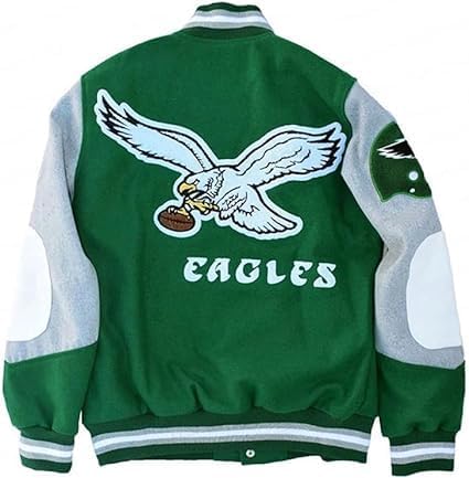 Leather Verse Princess Diana Wool Varsity Jacket Iconic Eagle Letterman Green Jacket for Women2.jpg