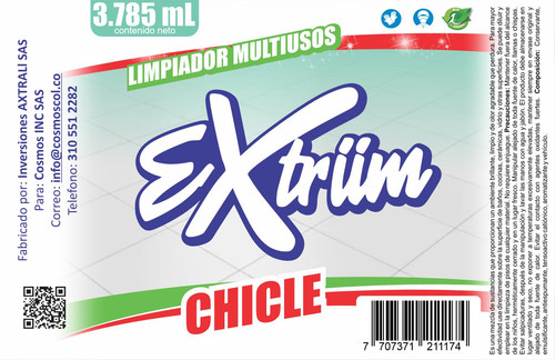 AMBIENTADOR LIMPIADOR MULTIUSOS EXTRIIM CHICLE 3785 ML.jpg