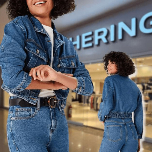Jaqueta Jeans Feminina Cropped Com Gola Alta Hering.jpg