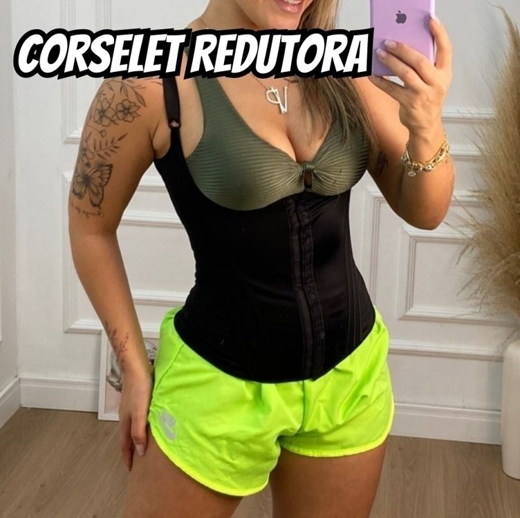 Cinta Modeladora Colete 12 Barbatanas Corselet Redutora Ci16