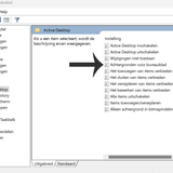 active desktop met pijl