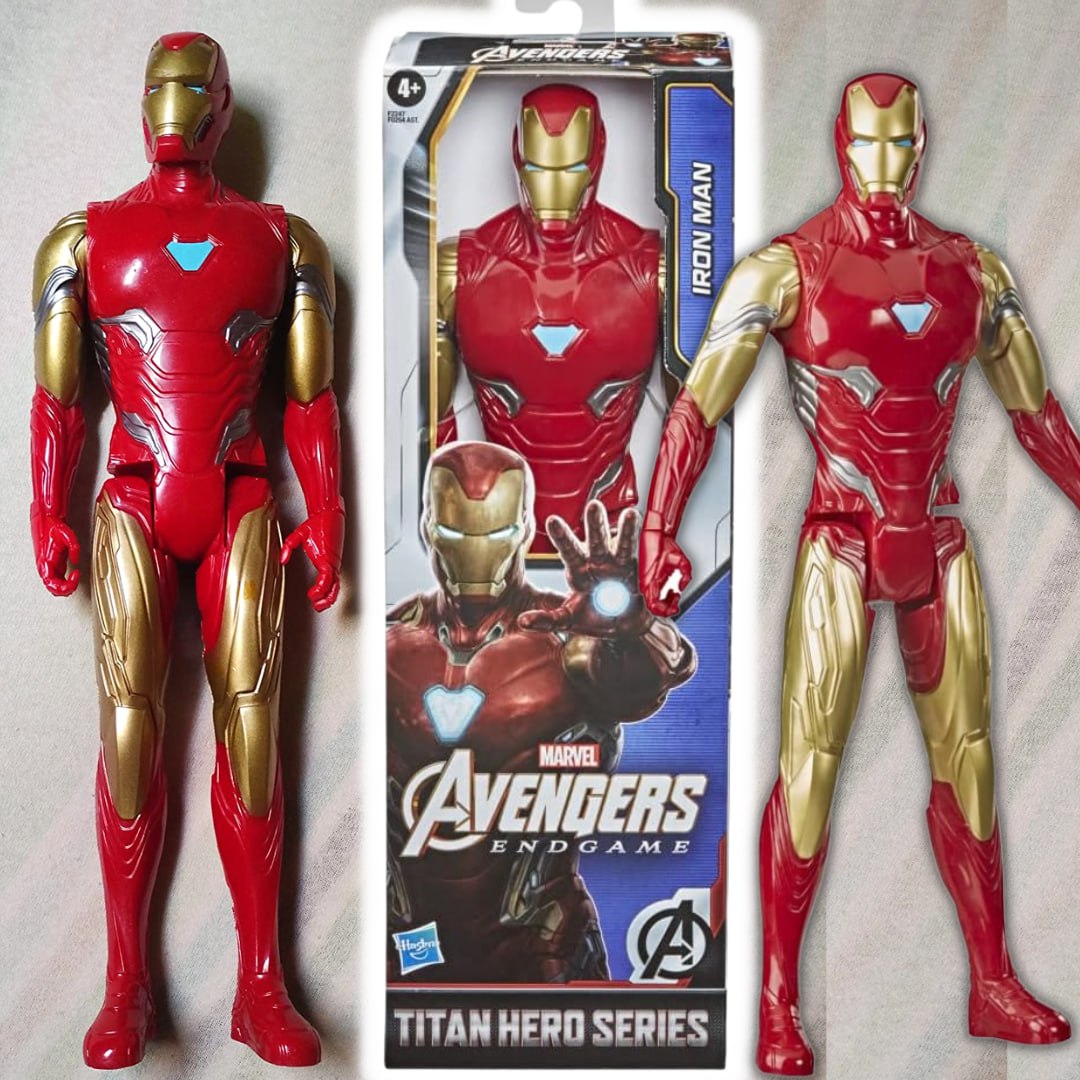 Boneco Marvel Avengers Titan Hero, Figura de 30 cm Vingadores – Homem de Ferro – F2247 – Hasbro, Vermelho e dourado