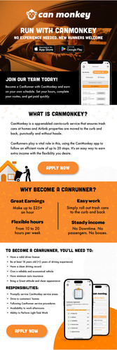 Easy Work. Great Flexibility. Make up to 25/hour with CanMonkey