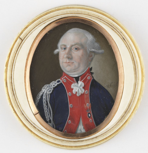 Schaasberg, Simon Портрет офицера, предположительно R.T. van Kruissen, 1795, 5,5 cm x 4,5 cm, Миниат