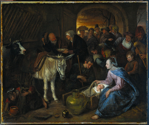 Steen, Jan Havicksz Поклонение пастухов, 1679, 53 cm х 64 cm, Холст, масло