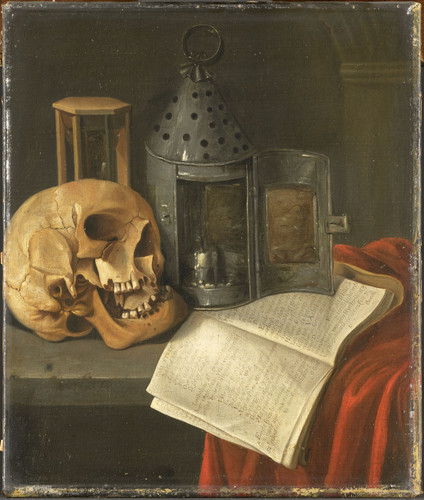 Schaak, B. Натюрморт. Аллегория тщеславия, 1700, 47 cm x 40,5 cm, Холст, масло