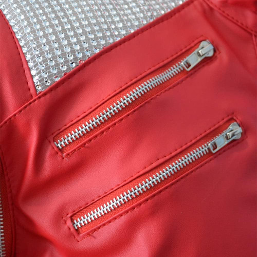 Leather Verse Micheal Jacksen Beet It Jacket, Beet It Red Faux Leather Jacket6.jpg