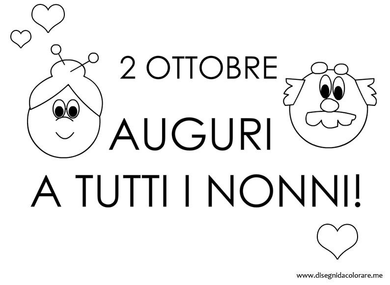 Disegni da colorare festa dei nonni.