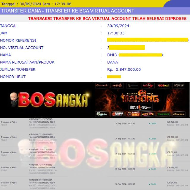 SELAMAT KEPADA ID XXXX JACKPOT PERMAINAN TREASURES OF AZTEC  PG SOFT DI WEB BOSANGKA