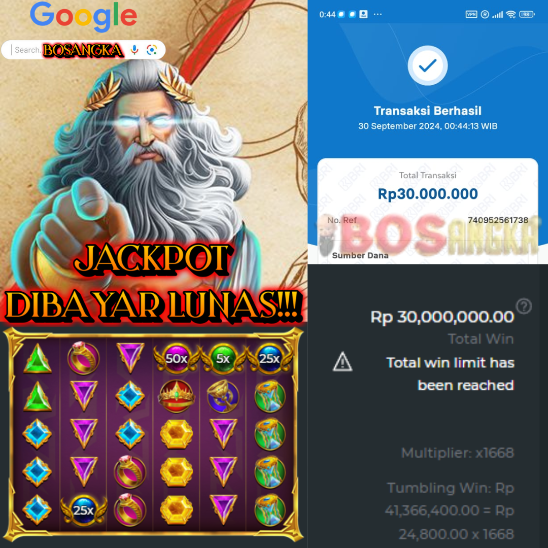 SELAMAT KEPADA ID XXXX JACKPOT PERMAINAN 15.000x Mania DI WEB BOSANGKA