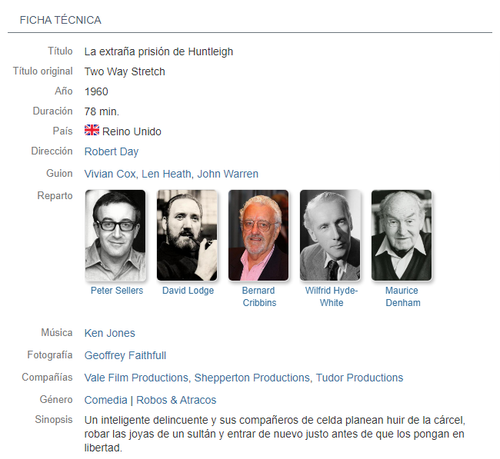 La extraña prisión de Huntleigh ficha