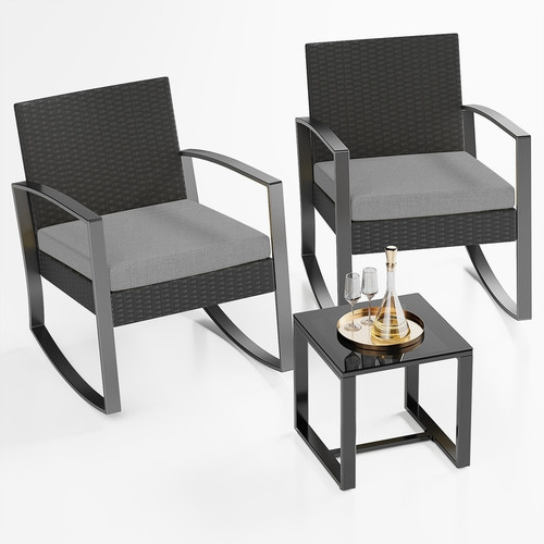 3 piece Outdoor Patio Bistro Set Rocking Wicker with Coffee Table.jpg