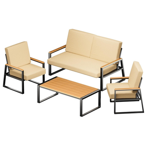 4 Pieces Outdoor Patio Conversation Sets with Removable Cushion Cover.jpg