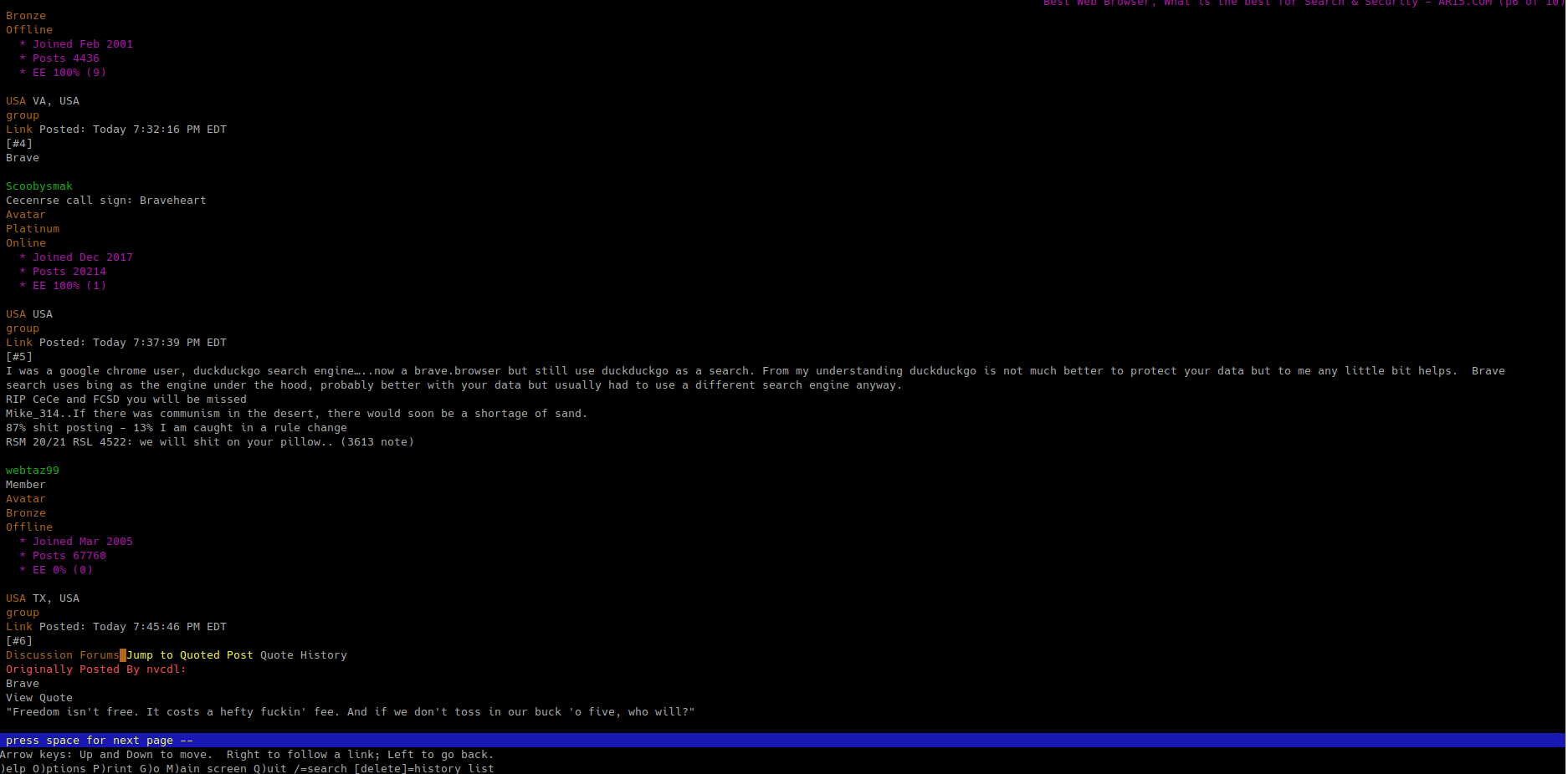 i built my first lynx js app (fast & frustrating) |... Best Web Browser, What is the best for Search & Security > General ...