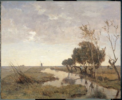 Gabriel, Paul Joseph Constantin Водоток вблизи Абкауде, 1878, 41 cm х 50 cm, Дерево, масло