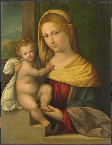 Garofalo, Benvenuto Tisi da Мария с младенцем, 1540, 61 cm х 46,5 cm, Дерево, масло