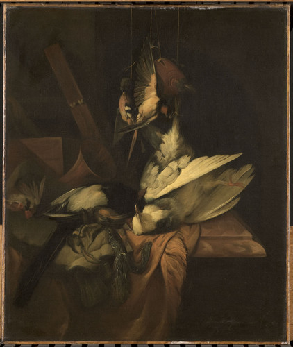 Ferguson, William Gowe Натюрморт с птицами и охотничьим снаряжением, 1684, 64 cm x 54 cm, Холст, мас