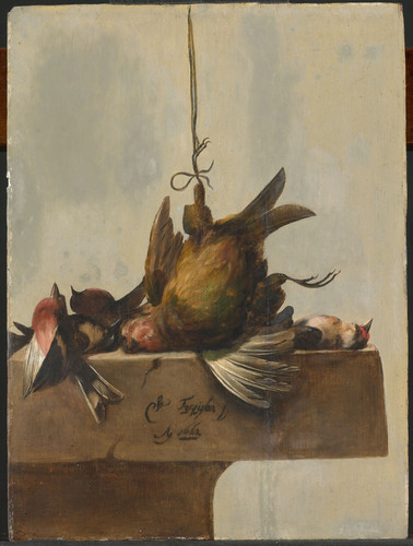 Ferguson, William Gowe Натюрморт с птицами, 1662, 32 cm x 28 cm, Дерево, масло