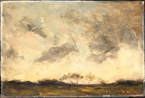 Haak, Rudolf Jurriaan Stephanus Вечернее солнце, 1892, 22,5 cm х 33 cm, Дерево, масло
