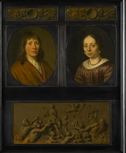 Slingelandt, Pieter Cornelisz van Портрет мужчины и женщины, два фриза с орнаментом, Мотив триумфа А