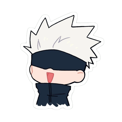 Gojo Satoru Emoji Jujutsu Kaisen anime cute face transparent PNG image.png