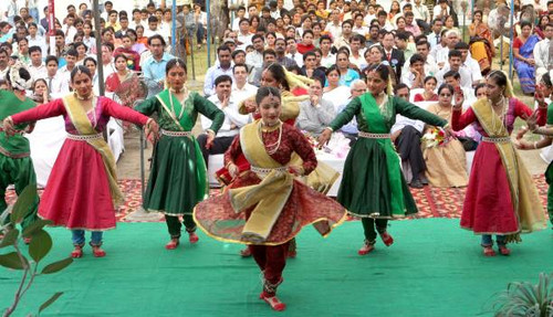 NEW DELHI, INDIA - OCTOBER 24: Students perform cultural program at the CBSE National Science Exhibi.jpg
