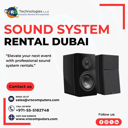 Make your event in Dubai unforgettable with VRS Technologies LLC's premium sound systems. We offer the latest audio technology to meet your event needs. Our Sound System Rental Dubai service is designed to provide the best audio experience. Contact us at +971-55-5182748.

Visit: https://www.vrscomputers.com/computer-rentals/sound-system-rental-in-dubai/