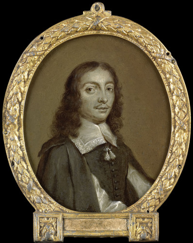 Quinkhard, Jan Maurits Frans Godin (ca.1628 61). Поэт из Брюсселя, 1771, 11 cm х 9,5 cm, Медь, масло