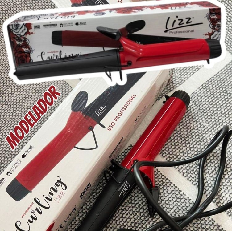 Lizz Professional Modelador Curling 33 Mm Vermelho Bivolt