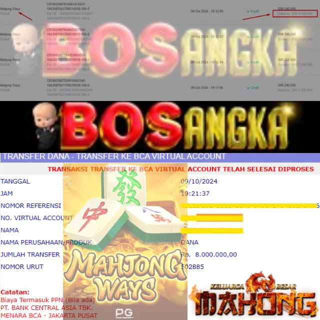 SELAMAT KEPADA ID XXXX JACKPOT PERMAINAN Mahjong Ways PGSoft DI WEB BOSANGKA