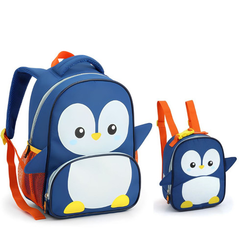 KIT MOCHILA DE COSTAS PINGUIM INFANTIL MI41317 + LANCHEIRA TÉRMICA PINGUIM LA41318.jpg