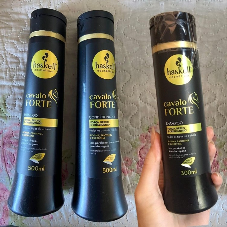 Shampoo Cavalo Forte 300ml, Condicionador Cavalo Forte 500Ml Ou Leave In Cavalo Forte 150 Gr Haskell