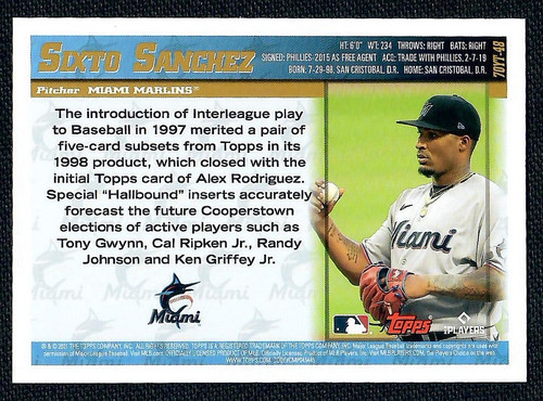 Sixto Sanchez 70 Years of Topps RC 1.jpg