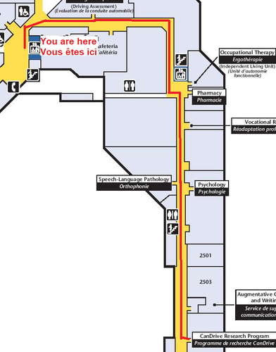 RehabCentre 2ndfloor You are here ComingfromDblElevators Goto CANDRIVE.png