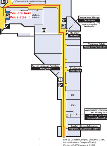 RehabCentre 2ndfloor You are here ComingfromDblElevators Goto Link.png